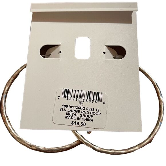 NWT Style & Co silver tone hoop earrings. - Picture 2 of 3